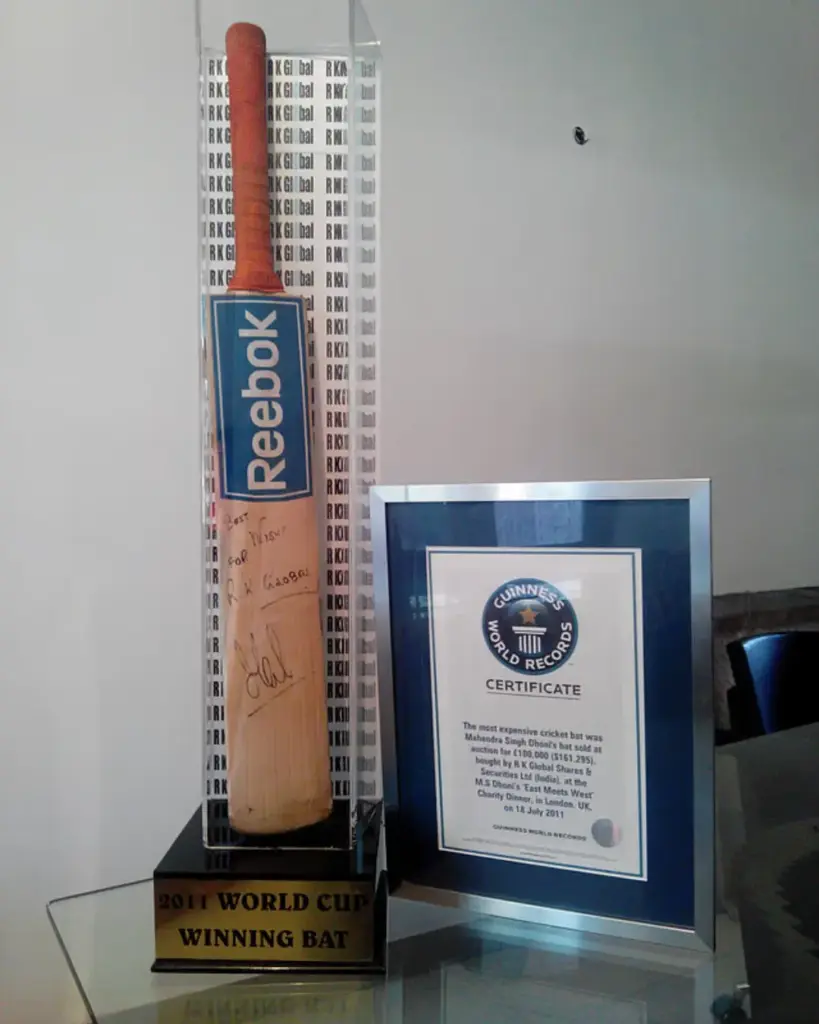 MS Dhoni’s 2011 World Cup Final Bat