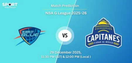 Oklahoma City Blue vs Mexico City Capitanes Match Prediction – NBA G League (29 Dec 2025) Oklahoma City Blue vs Mexico City Capitanes Match Prediction