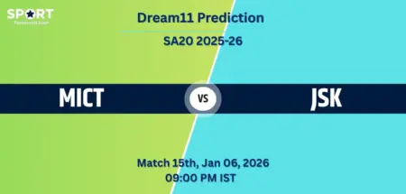 MICT vs JSK Dream11 Prediction – Match 15, SA20 2025-26: Fantasy Cricket Tips, Captain Picks, Playing XI, Pitch Report & Match Preview MICT vs JSK Dream11 Prediction