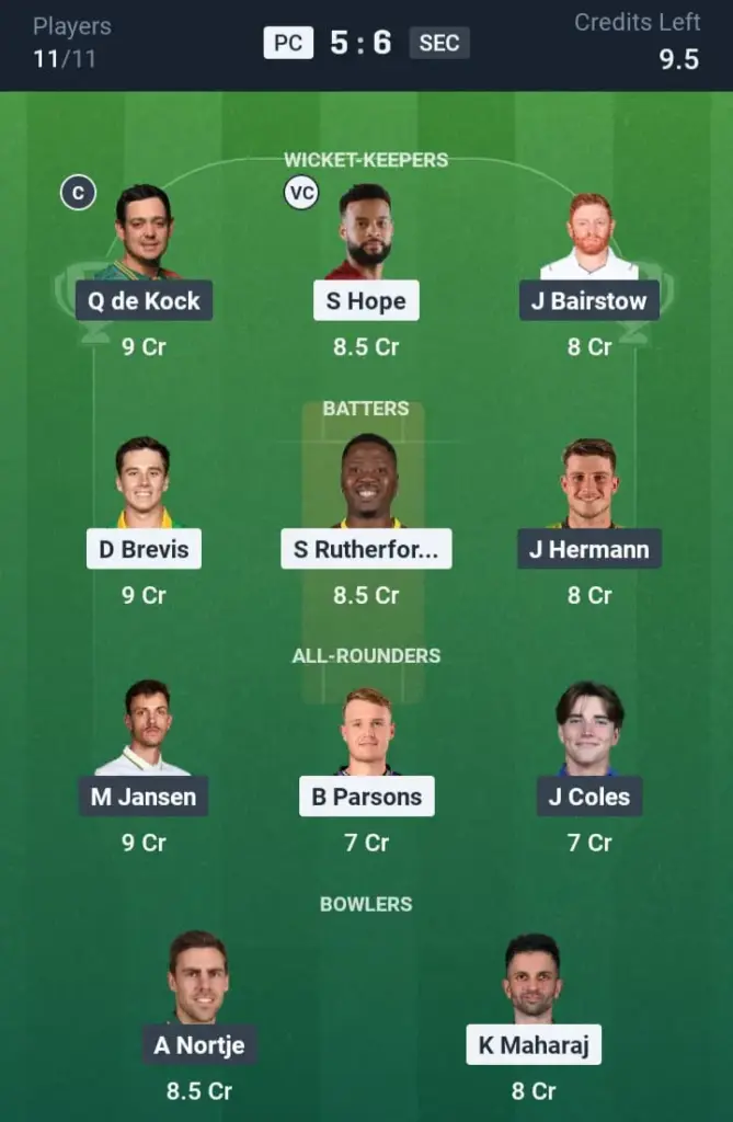 Small League (Safe Picks)