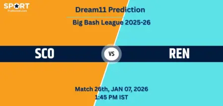 SCO vs REN Dream11 Prediction – Match 26, Big Bash League 2025-26: Fantasy Cricket Tips, Captain & Vice-Captain Picks, Playing XI, Pitch Report SCO vs REN Dream11 Prediction