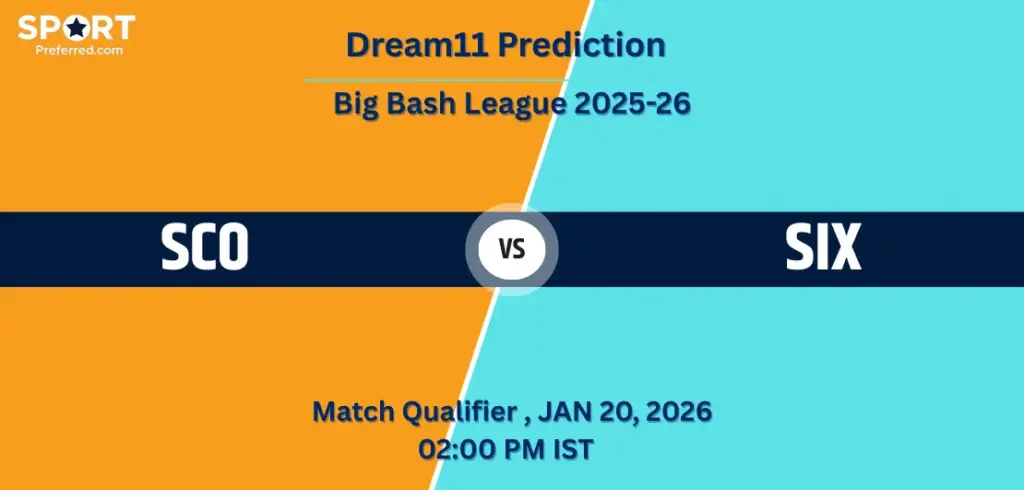 SCO vs SIX Dream11 Prediction Today – BBL 2025-26 Qualifier