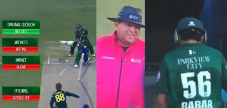 aus vs pak 3rd umpire during babar azam lbw review