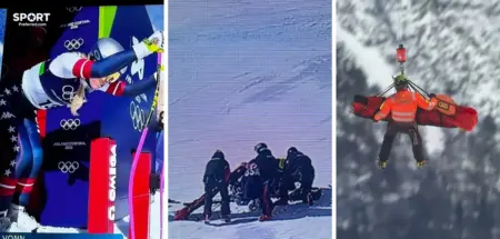Lindsey Vonn Crash at Winter Olympics 2026: Helicopter Evacuation After Downhill Fall Following ACL Injury