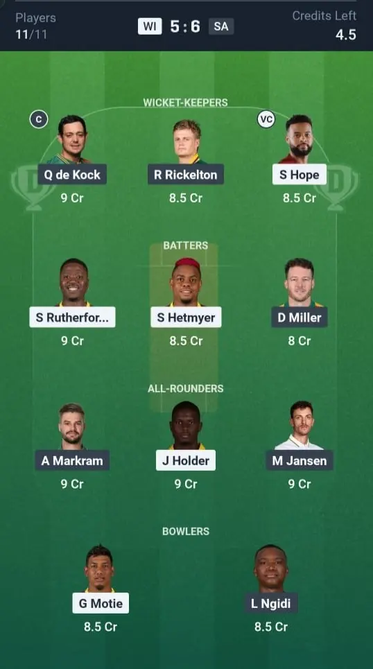 Small League (Safe Picks)