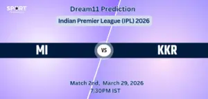 MI vs KKR Dream11 Prediction Today – Match 2, IPL 2026, Fantasy Tips, Playing XI & Captain Picks MI vs KKR Dream11 Prediction