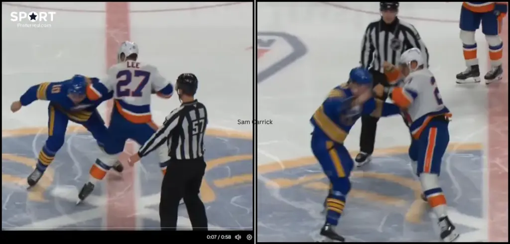 Sam Carrick Injury Update: Sabres Forward Leaves Ice After Fight With Anders Lee Sam Carrick Injury After Fight With Anders Lee
