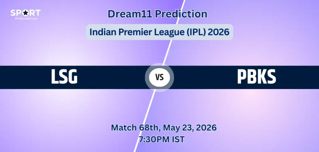 LSG vs PBKS Dream11 Prediction Today Match 68: Fantasy Cricket Tips, Captain & Vice-Captain Choices, Playing XI – Indian Premier League 2026 LSG vs PBKS Dream11 Prediction