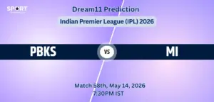 PBKS vs MI Dream11 Prediction Today Match 58: Fantasy Cricket Tips, Captain & Vice-Captain Choices, Playing XI – Indian Premier League 2026 PBKS VS MI Match 58 Dream11 Team Prediction, Indian Premier League 2026: Fantasy Cricket Tips, Captain & Vice-Captain Choices, Playing XI & Live Updates