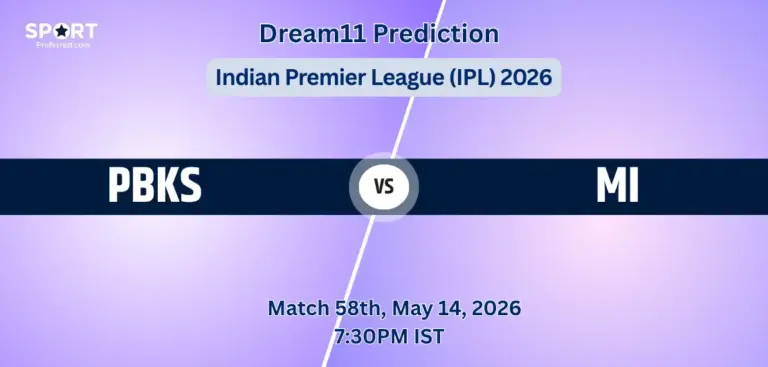 PBKS VS MI Match 58 Dream11 Team Prediction, Indian Premier League 2026: Fantasy Cricket Tips, Captain & Vice-Captain Choices, Playing XI & Live Updates 