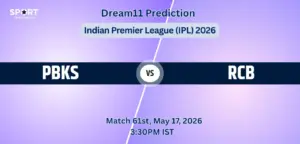 PBKS vs RCB Dream11 Prediction Today Match 61: Fantasy Cricket Tips, Captain & Vice-Captain Choices, Playing XI – Indian Premier League 2026 PBKS VS RCB Match 61 Dream11 Team Prediction, Indian Premier League 2026: Fantasy Cricket Tips, Captain & Vice-Captain Choices, Playing XI & Live Updates